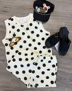 Coastal Polka Dot Lounge Set