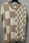 Checkered Sweater Top