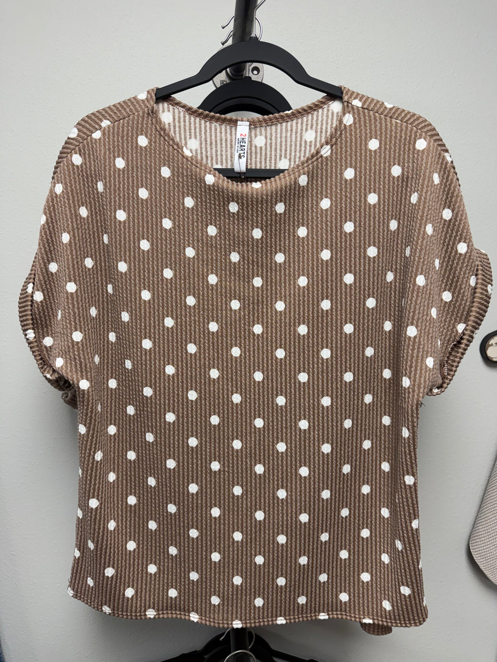 Polka Dot Short Sleeve Top