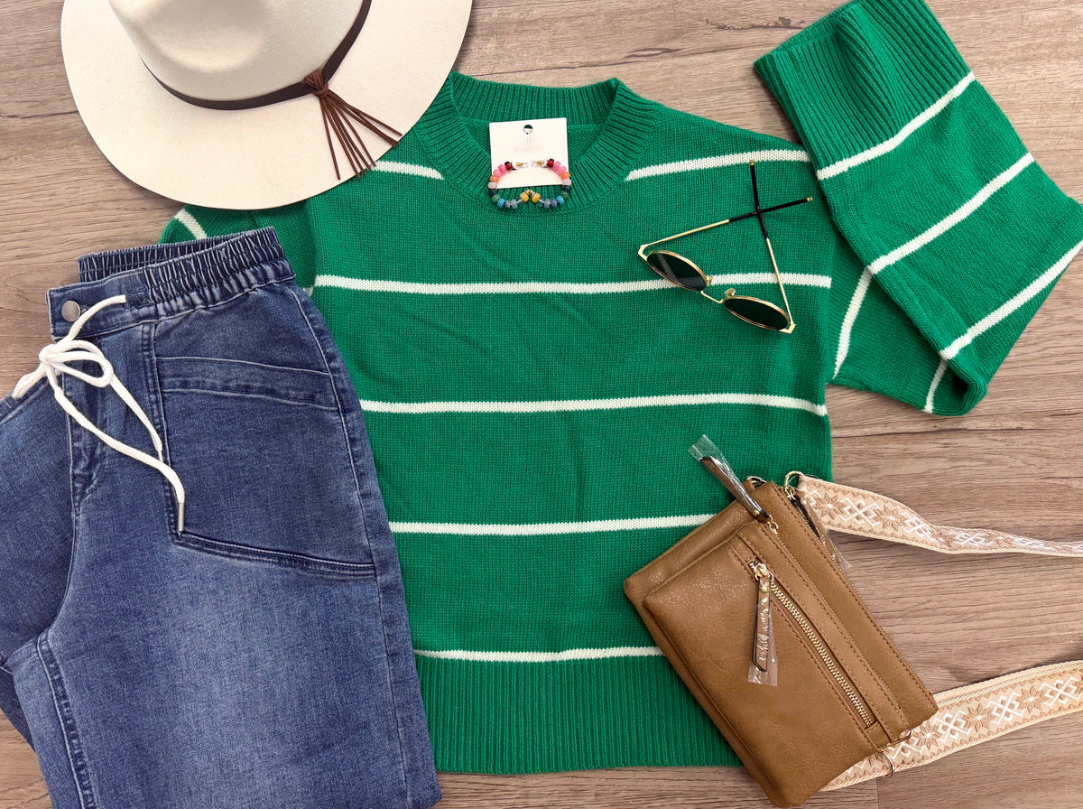 Green Stripe Sweater