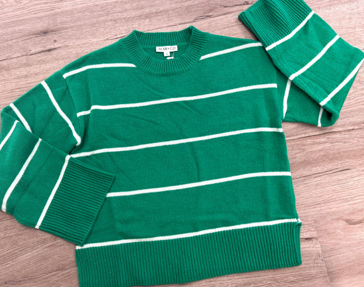 Green Stripe Sweater