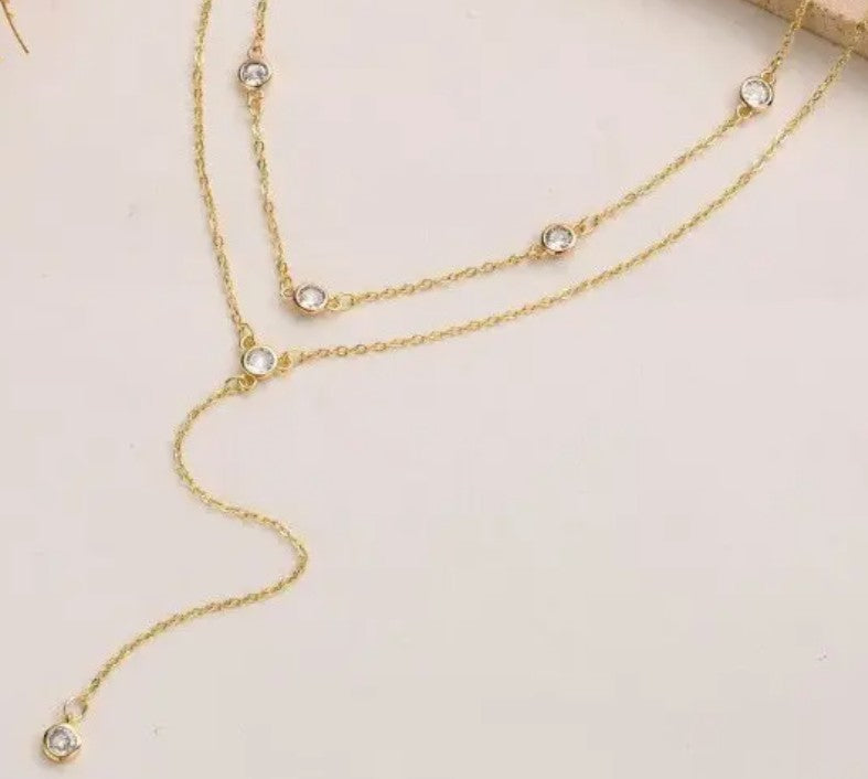 Double Layer Y Necklace