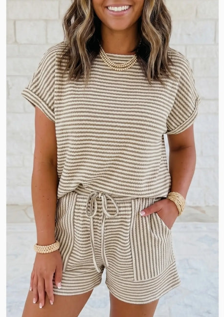 Striped Short Set